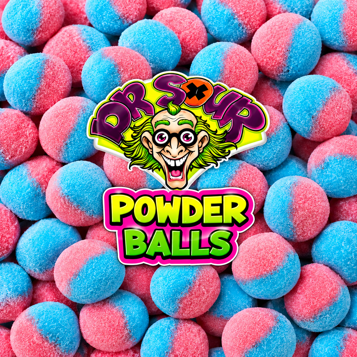 Powder Balls Bubble Gum Dr Sour - 100G