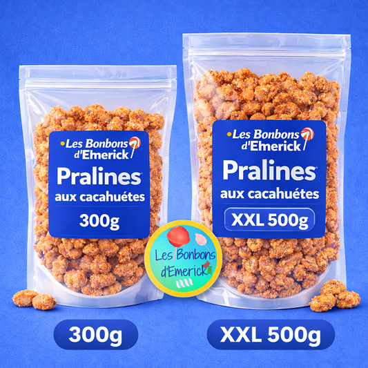 Pralines aux Cacahuètes Artisanales – Croquantes et Gourmandes - Format 300g & XXL 500g