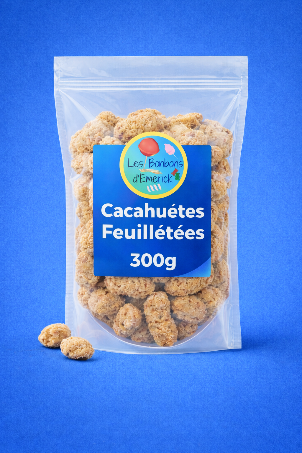 Cacahuètes Feuilletées XXL 🥜 - Snack croustillant – Format 300g & 500g