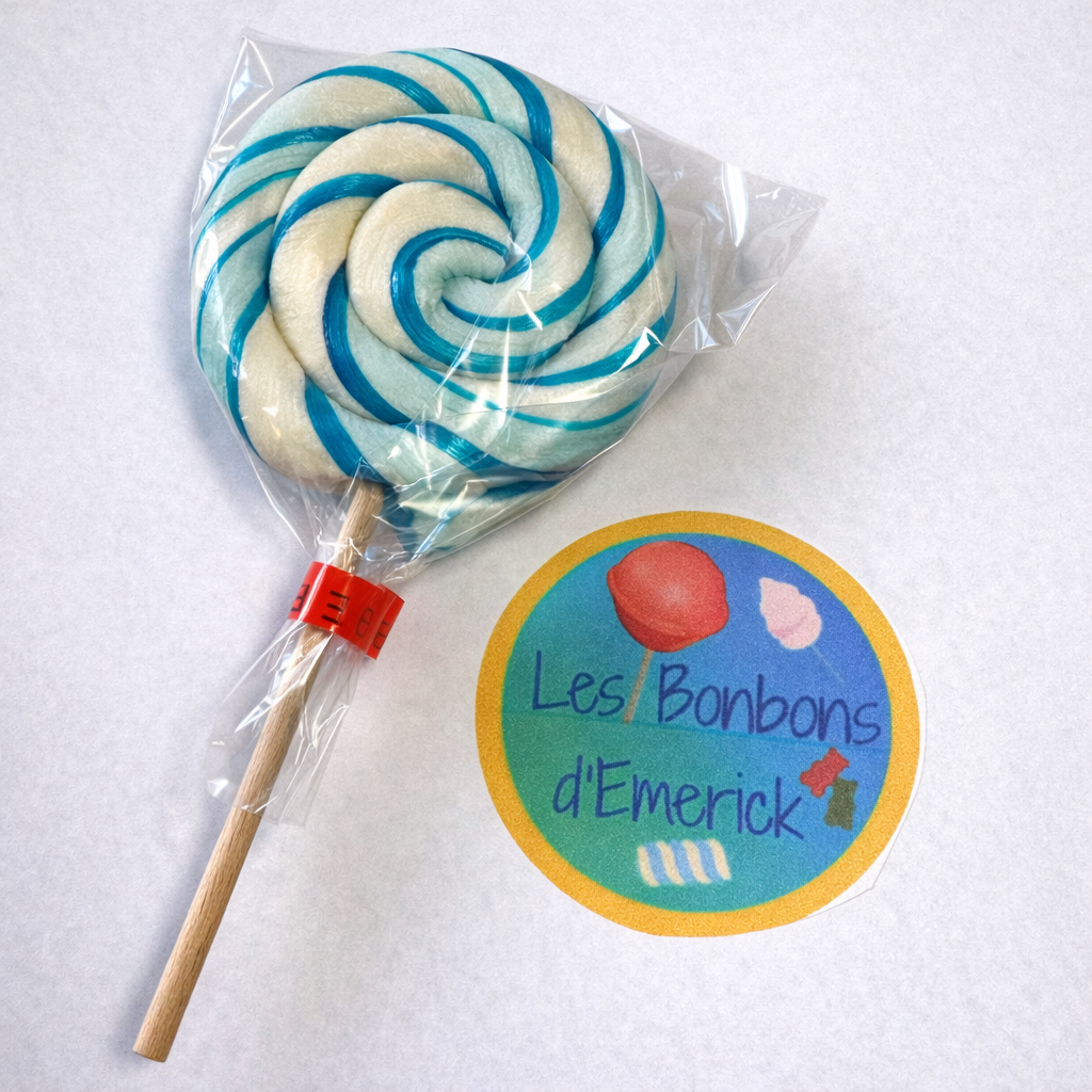 🍭 – Sucette Foraine Artisanale Ronde 45g