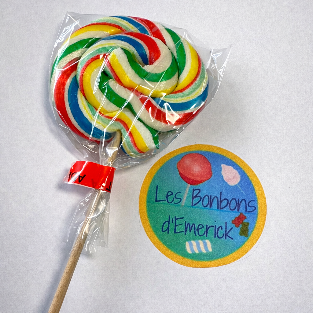 🍭 – Sucette Foraine Artisanale Ronde 45g