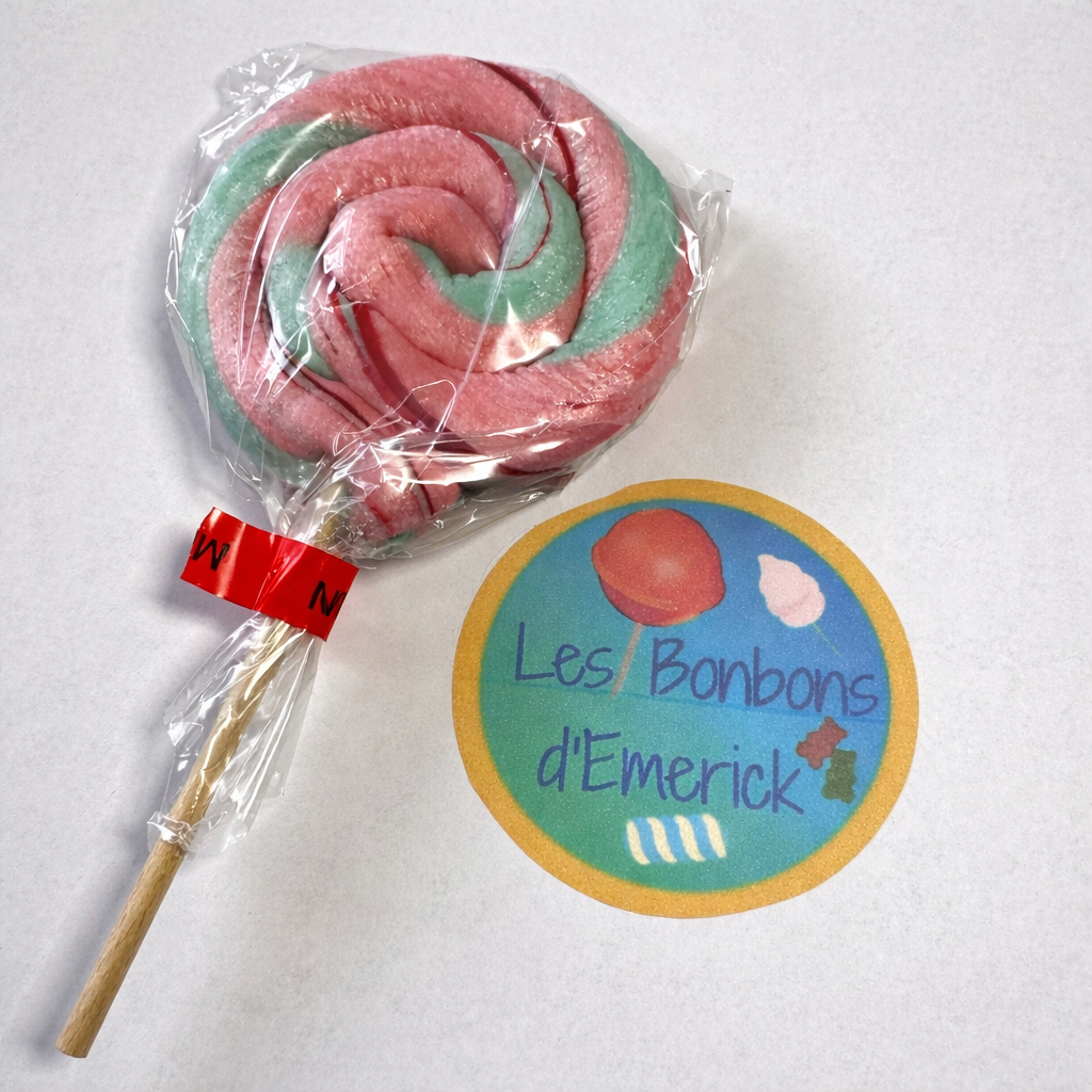 🍭 – Sucette Foraine Artisanale Ronde 45g