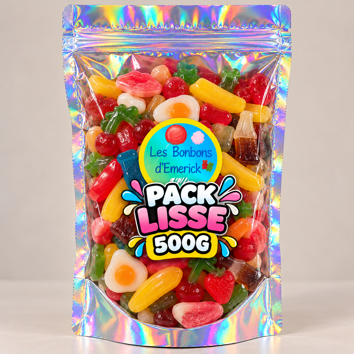 PACK BONBONS LISSES 500 G – 5 VARIÉTÉS AU CHOIX