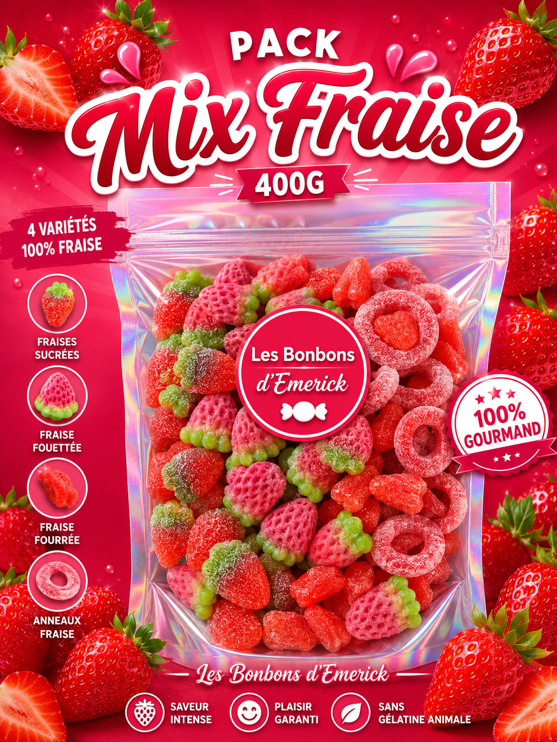 Pack Mix Fraise XL 400G