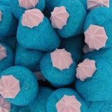 Fraises géantes bleues en guimauve (à l'unité)