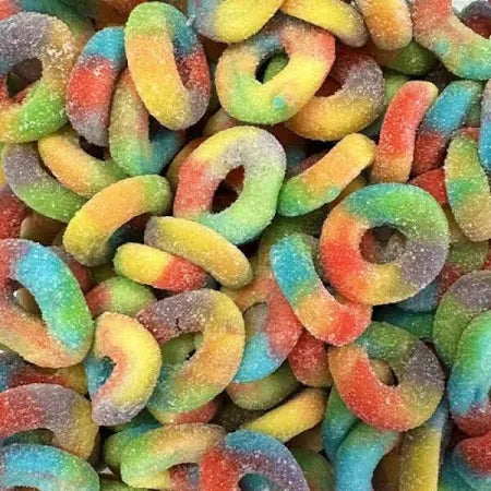 Anneaux Multicolor acidulé 100G